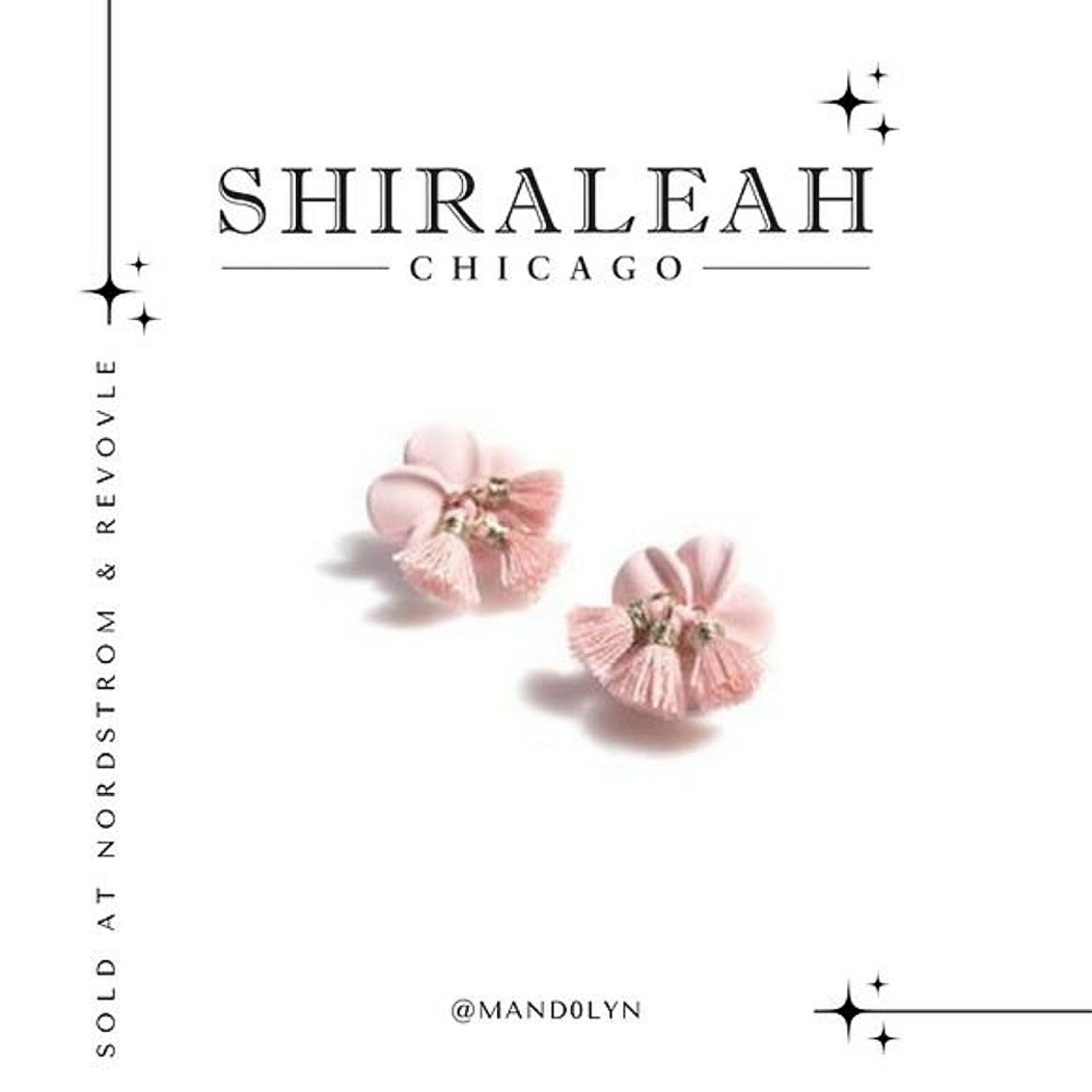 Nwt Shiraleah Anthropologie Fleur Flower Blush Pink Earrings
